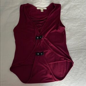 Miami Burgundy Sleeveless Bodysuit